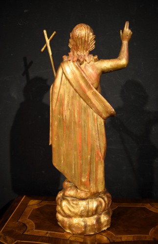 Risen Christ Golden wooden, Rome 18th century - Louis XIV